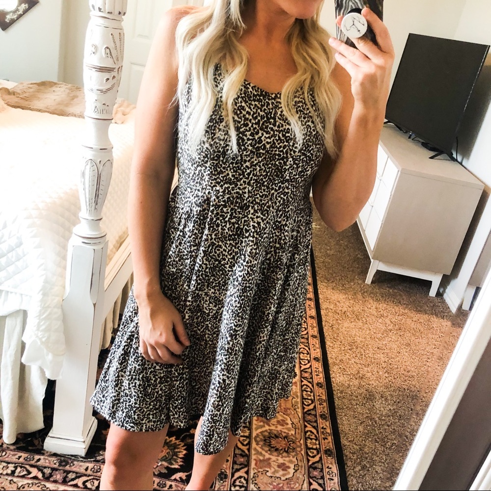 Cheetah Printed Fit & Flare Cami Dress